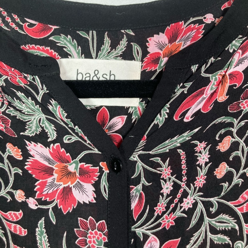Ba&Sh Chemise Hopeful shirt Sz 2 US Sz M/8 Boho, Boho-Chic Floral - Picture 5 of 9